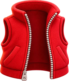 Gio's red vest