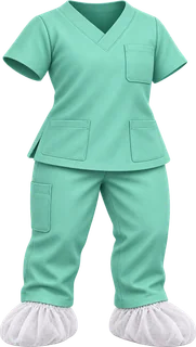 Kora's mint scrubs