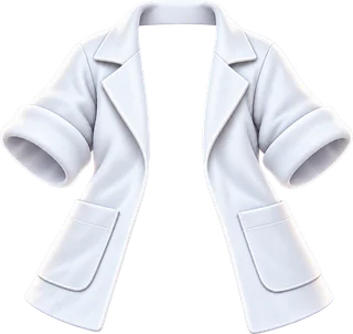 Momo's lab coat