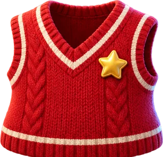 Oro's red conversation sweater