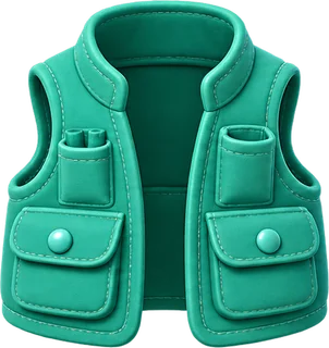 Romo's teal field vest